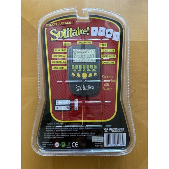 Westminster Pocket Arcade Solitaire Handheld Electronic Game New (00277) - Picture 2 of 3